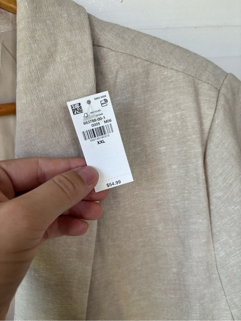 NWT Old Navy Linen Blend Womens Blazer beige Tan xxl - Picture 2 of 6